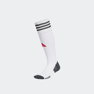 adidas阿迪达斯男大童儿童舒适足球运动袜子IW1694 白/黑色/红 S