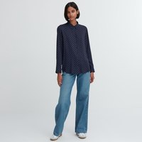 UNIQLO 优衣库 女装 几何印花花式衬衫 463486