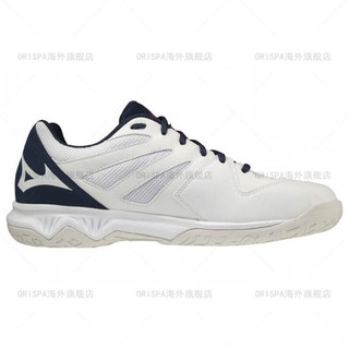 美津浓（MIZUNO）ThunderBlade3耐磨低帮排球训练鞋男女同款白蓝粉经典 36