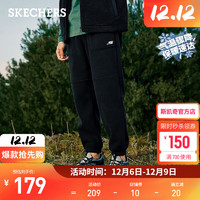 斯凯奇（Skechers）男子保暖摇粒绒长裤 碳黑/0018 XXL