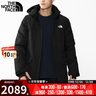 The North Face北面羽绒服男装 23冬季运动服中长防水户外舒适保暖鹅绒夹克外套 4U81JK3 2XL