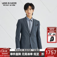 LILANZ 利郎 轻时尚男装西服套装男含羊毛商务正装西装二件套 深灰 170