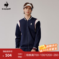 乐卡克 男款2023网球生活系列针织休闲外套CL-5506233 藏青/NVY M