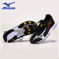 美津浓（MIZUNO）跑步鞋儿童运动鞋防滑球鞋男童训练鞋减震耐磨儿童鞋子K1GC222251 黑色 37码
