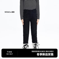 little MO&Co.little moco童装23冬装女童直筒修身弹力牛仔长裤KBC4JEN007 牛仔黑色 110/50