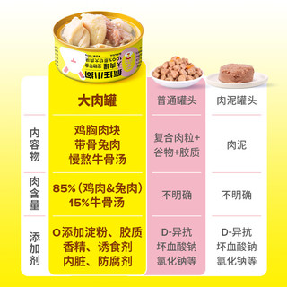 疯狂小狗 宠物狗狗零食罐头纯肉泰迪金毛通用拌饭汤罐 |骨汤大肉罐100g