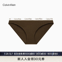 卡尔文·克莱恩 Calvin Klein 红提花腰边比基尼内裤 D1618 FQ3-咖棕色 XS