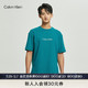 卡尔文·克莱恩 Calvin Klein Jeans男士简约字母印花短袖T恤 40HM228 461-深湖蓝 XS