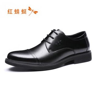 红蜻蜓 商务时尚正装休闲皮鞋 WTA87721/22 黑色 39