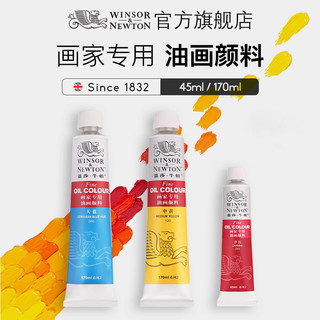 WINSOR＆NEWTON 温莎·牛顿 温莎牛顿油画颜料画家专用初学者儿童绘画单支管状油彩颜料套装12色24色36色白色金色钛白170ml/45ml