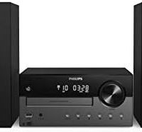 Philips 飞利浦 Audio M4505/12 微音乐系统带蓝牙(DAB+/FM 收音机、USB、CD、MP3-CD、60 W、音频输入、USB 端口充电、低音反射扬声器、数字声音控制)