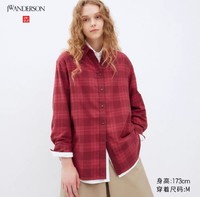 UNIQLO 优衣库 设计师合作款 JWA法兰绒格子长衬衫 462709