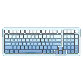 98键 2.4G蓝牙 多模无线机械键盘 渐变蓝 木姜子轴 RGB