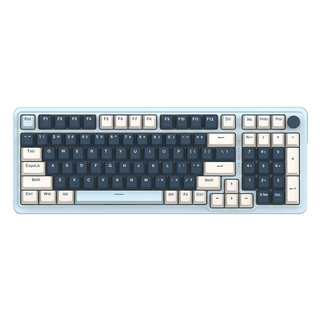 KS99 98键 2.4G蓝牙 多模无线机械键盘 蓝白 龙舞轴 RGB