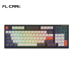 FL·ESPORTS 腹灵 FL980V2Pro 有线/蓝牙/2.4G三模客制化机械键盘gasket结构 大碳侧刻 悦动红轴