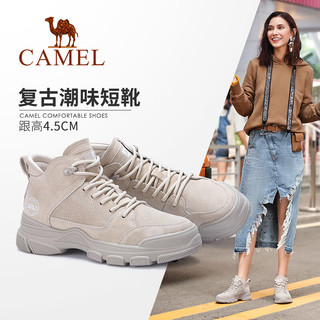 CAMEL 骆驼 女鞋增高休闲马丁靴女英伦风靴