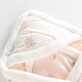 Tongtai 童泰 秋冬婴儿床品可拆卸内胆抱毯外出新生儿加厚抱被 粉色 85cm*85cm