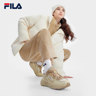 斐乐（FILA）女鞋MARS 1S+复古运动鞋火星鞋跑步鞋 砾石/银云灰-GS 38.5