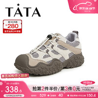 他她（TATA）撞色拼接百搭潮酷厚底休闲溯溪鞋WD501CM3 灰色 36