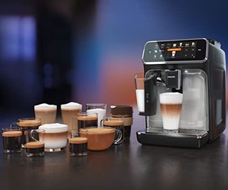 Philips 飞利浦 家用电器 全自动咖啡机 EP5446/70 系列 5400，12 种特色咖啡，LatteGo 奶，直观显示，黑色