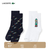 LACOSTE法国鳄鱼配件秋冬男女童袜简约舒适透气袜子中筒袜|RA6161 522 31-34