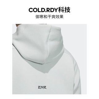 adidas 阿迪达斯 「治愈服」阿迪达斯ZNE系列温暖排汗男装加绒运动连帽外套 银灰 A/L