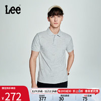 Lee 商场同款23新品标准版满身logo男短袖Polo衫LMT004539200 花灰色 L