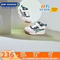 江博士 BOSE冬季男女儿童保暖学步鞋潮款国货休闲拼色幼儿运动鞋 米/绿 24码 适合脚长约14.2-14.8cm