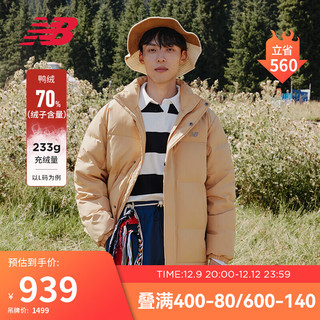 NEW BALANCE 23年男女同款冬季潮流时尚保暖羽绒服AMJ33340 DLC 2XL 