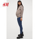 H&M HM女士裤子冬季新款时尚高腰修身柔软舒适牛仔打底裤0929718