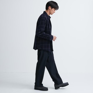 UNIQLO 优衣库 灯芯绒工装格子衬衫 462393