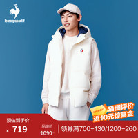 乐卡克（Le coq sportif）法国公鸡男女款冬三色系列羽绒背心羽绒服CB-2850234 原白色/WAS 2XL