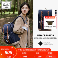 Herschel赫行【New Classics】新升级Little America™Mid 双肩包短途出游 经典靛蓝色 / 浅灰褐色 /碎浪白 20升
