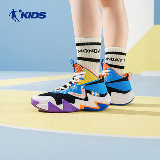 乔丹（QIAODAN）童鞋儿童篮球鞋2022秋冬款网面战靴中大童运动鞋男童鞋子-39