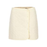 ZARA 女士纯色简约单排扣A字短款半截棉裙