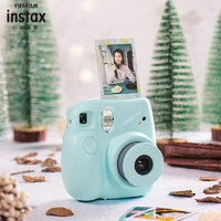 INSTAX 富士instax立拍立得 一次成像相机 mini7+（mini7c/s升级款）蓝色相纸套装