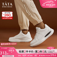 他她（TATA）牛皮革厚底休闲鞋男鞋VEC01CM3 白色 43