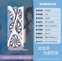 yeston 盈通 RX6800XT-16GD6 樱瞳花嫁纪念版