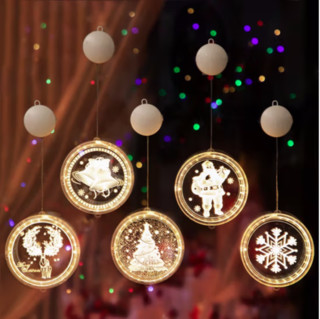 千棵树 圣诞树发光装扮礼物 圣诞灯饰I-圣诞雪花 大