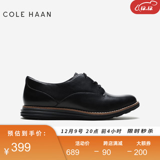 COLE HAAN 歌涵 colehaan歌涵 女鞋牛津鞋 秋冬英伦风休闲皮鞋 黑色-W15291 37