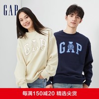 抖音超值购：Gap 盖璞 男女装秋冬2023新款LOGO系列碳素软磨抓绒圆领760421情侣卫衣