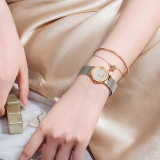 BERING女款手表满天星轻奢腕表时尚石英表 10126-066玫瑰金色
