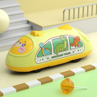 贝比心 儿童卡通双回力高铁火车玩具 双回力高铁-黄色
