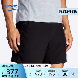 BROOKS布鲁克斯运动裤男士短裤透气舒适跑步薄款速干弹力