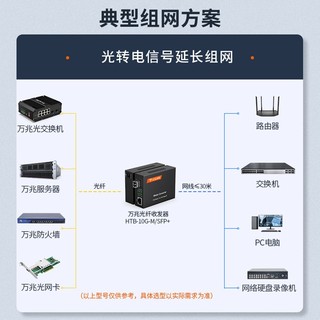 netLINK HTB-10G-SFP+ 万兆光纤收发器 光电转换器 工程电信级|不含光模块|兼容10GE 一台