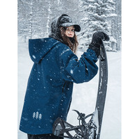 AWKA滑雪服女款男2022单板专业防水卫衣美式国潮外套上衣冬季