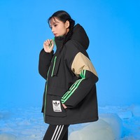 adidas 阿迪达斯 outlets阿迪达斯三叶草女装短款运动保暖鸭绒羽绒服