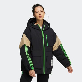 adidas 阿迪达斯 outlets阿迪达斯三叶草女装短款运动保暖鸭绒羽绒服