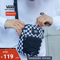 VANS 范斯 官方 男女情侣斜跨包黑白棋盘格美式街头风