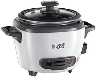 Russell Hobbs 英国领豪 迷你电饭煲,0.4升,保温功能,不粘花园锅,饭勺和量杯27020-56